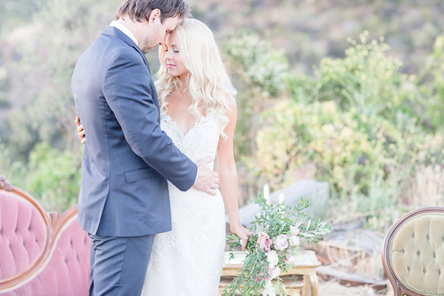 Romantic Blush & Lavender Southern California Wedding Ideas via TheELD.com