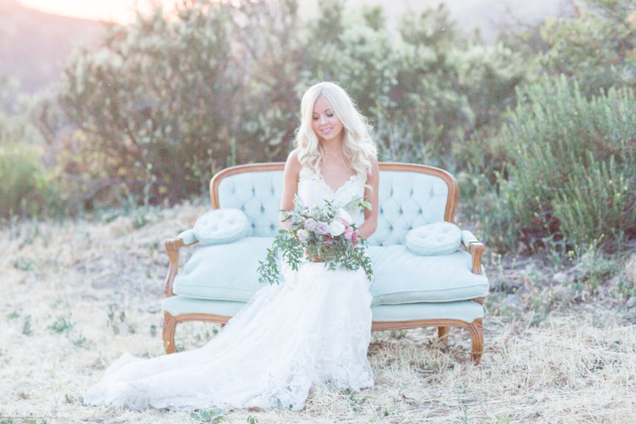 Romantic Blush & Lavender Southern California Wedding Ideas via TheELD.com