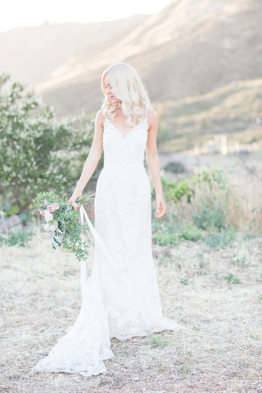 Romantic Blush & Lavender Southern California Wedding Ideas via TheELD.com