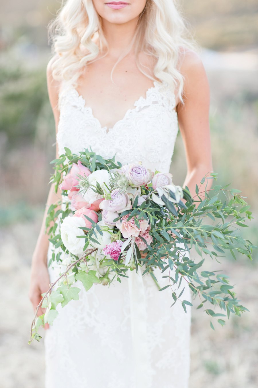 Romantic Blush & Lavender Southern California Wedding Ideas via TheELD.com