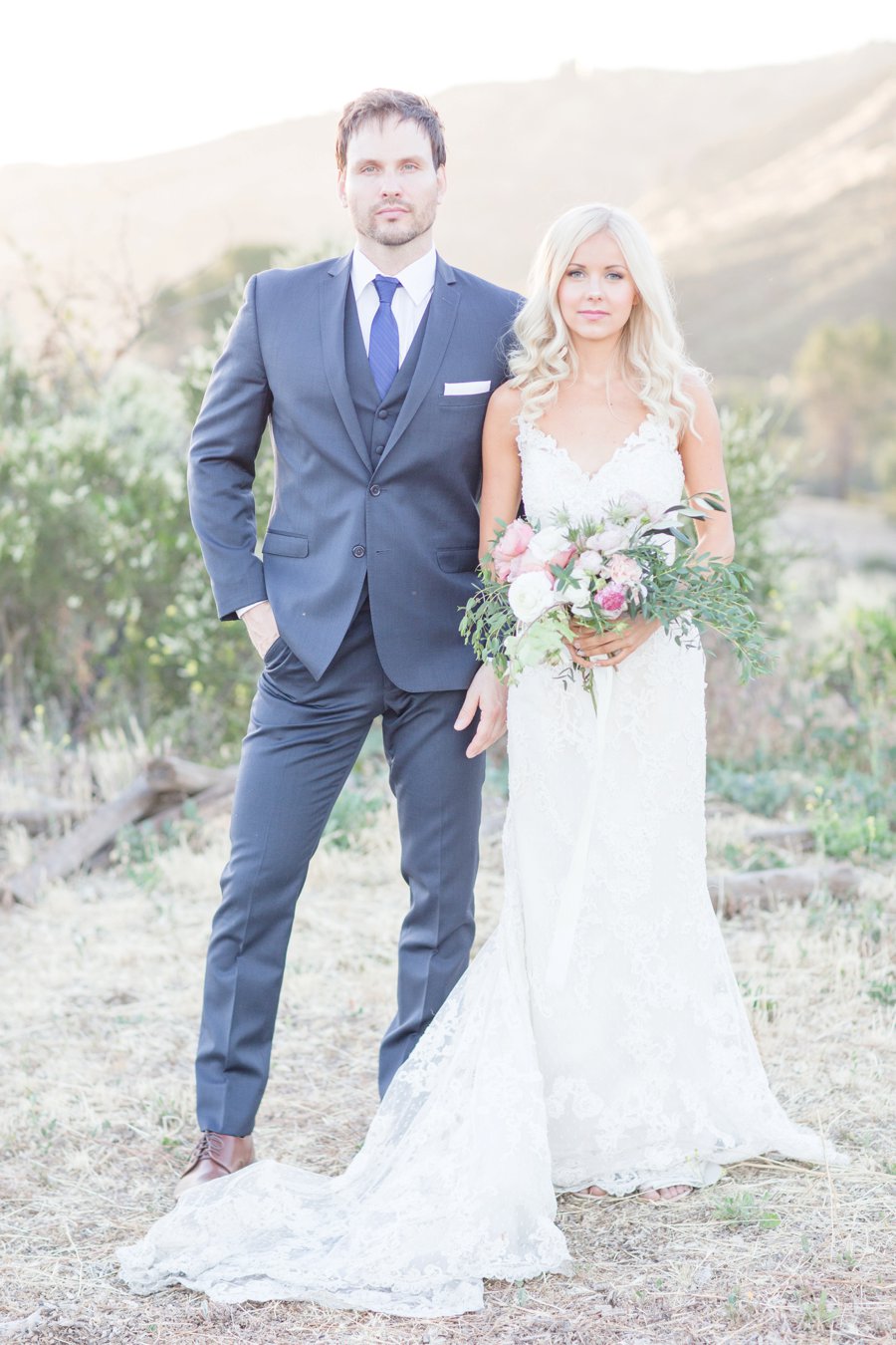 Romantic Blush & Lavender Southern California Wedding Ideas via TheELD.com