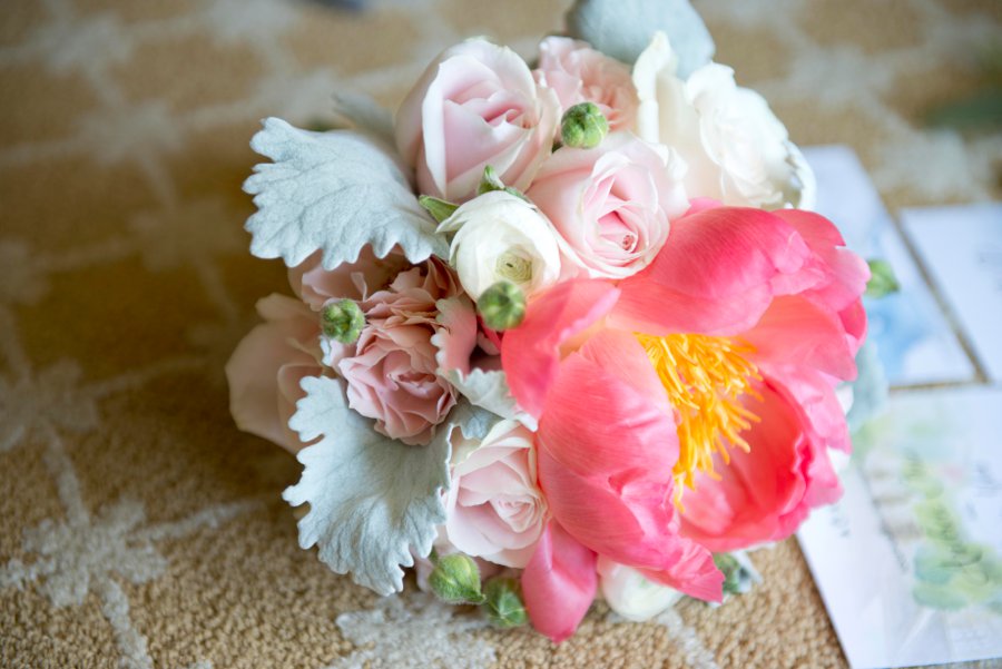 A Romantic Pink & Blue Watercolor California Wedding via TheELD.com