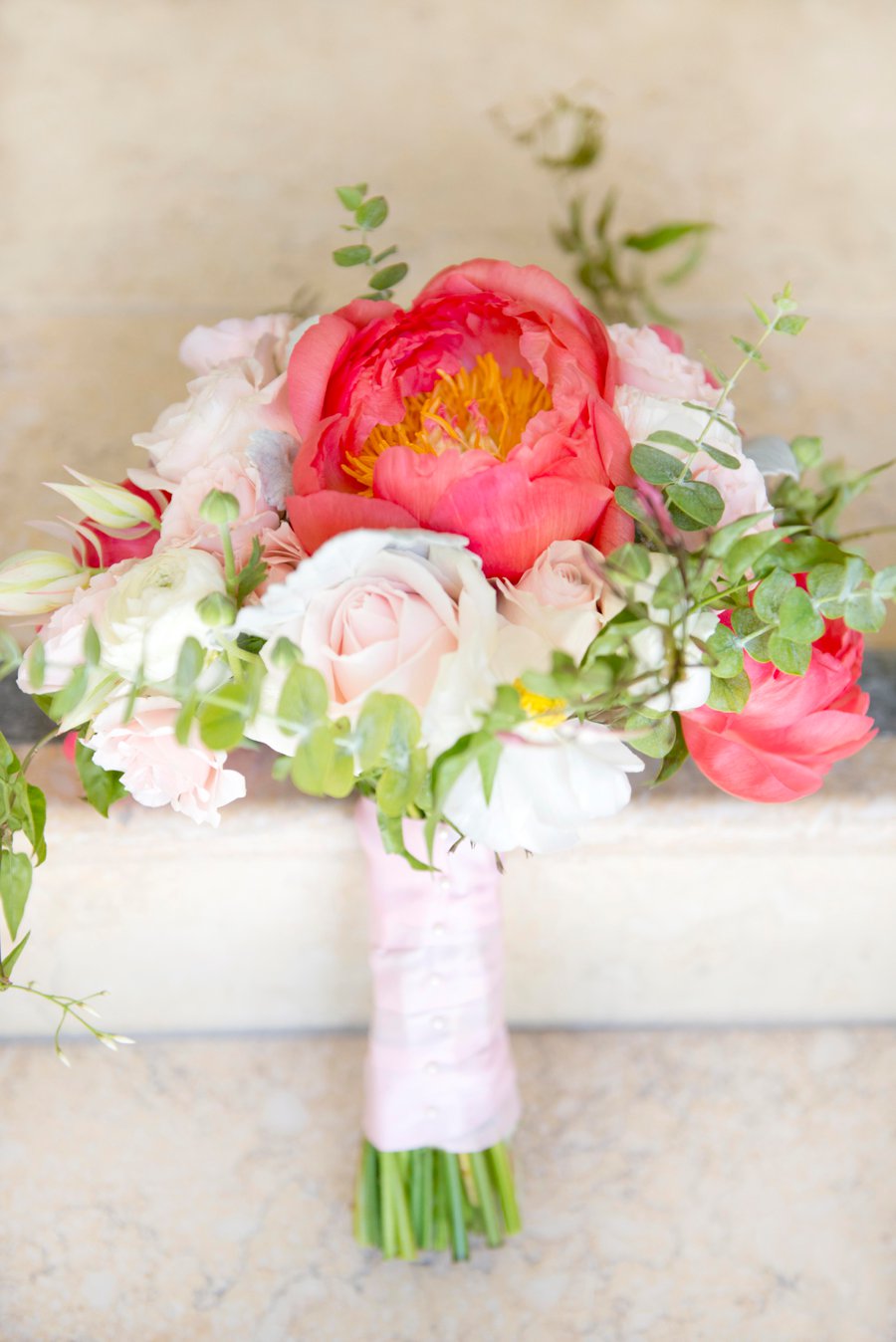 A Romantic Pink & Blue Watercolor California Wedding via TheELD.com