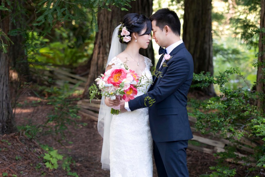 A Romantic Pink & Blue Watercolor California Wedding via TheELD.com