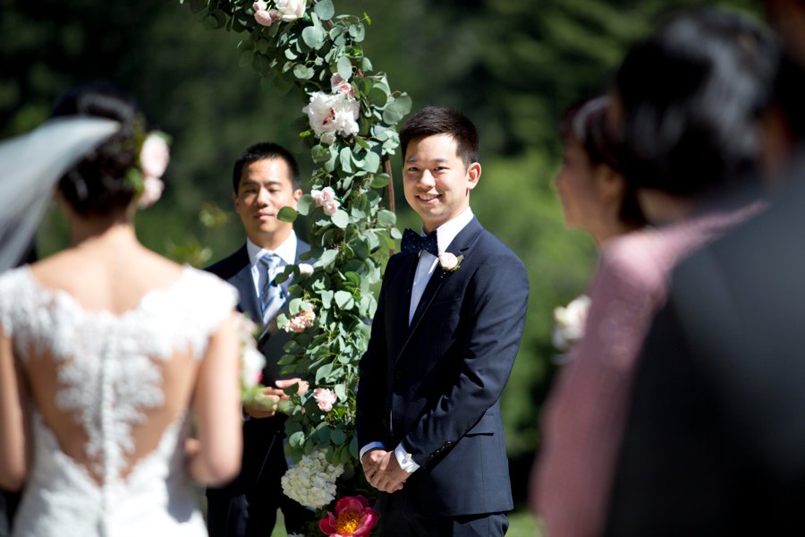 A Romantic Pink & Blue Watercolor California Wedding via TheELD.com