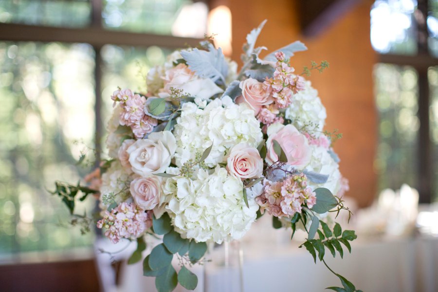 A Romantic Pink & Blue Watercolor California Wedding via TheELD.com