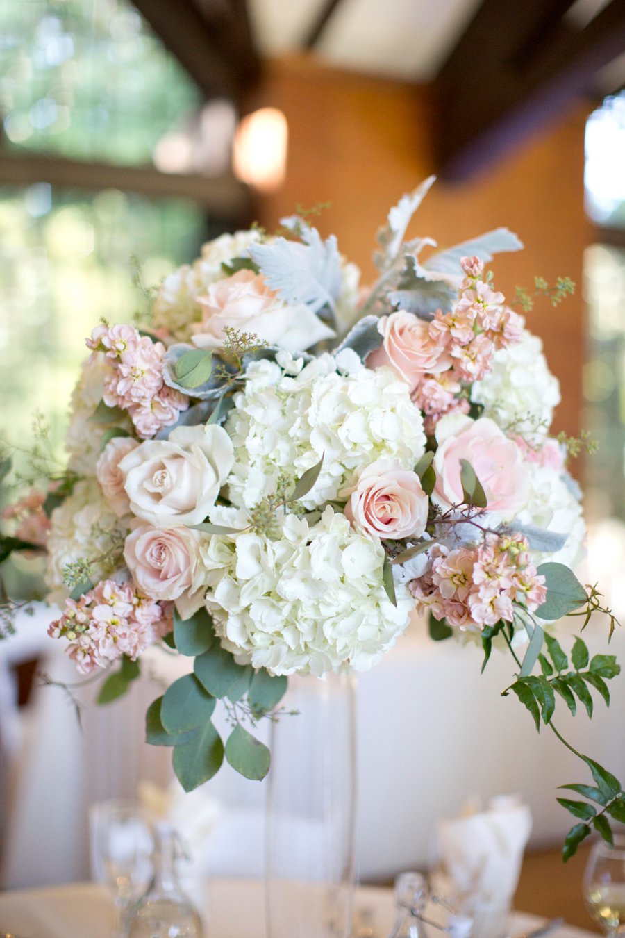 A Romantic Pink & Blue Watercolor California Wedding via TheELD.com