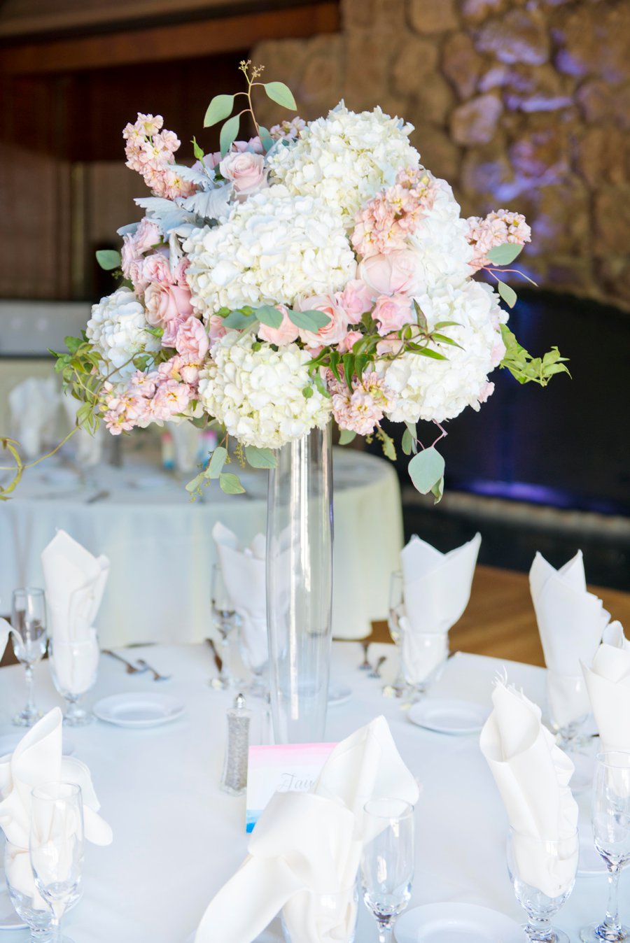 A Romantic Pink & Blue Watercolor California Wedding via TheELD.com