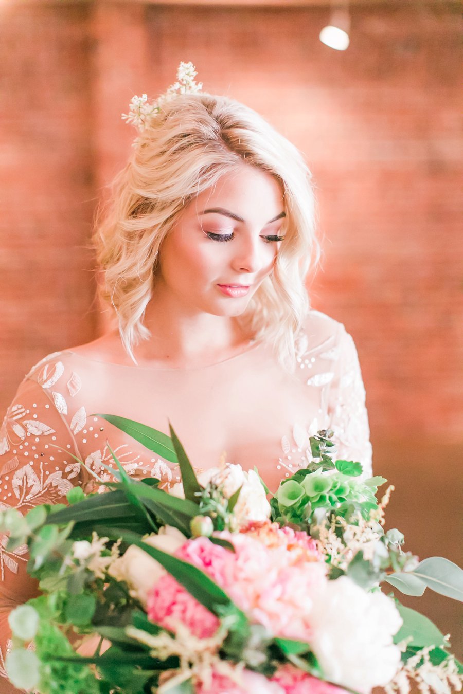 Copper, Blush & Green Modern Romantic Wedding Ideas via TheELD.com