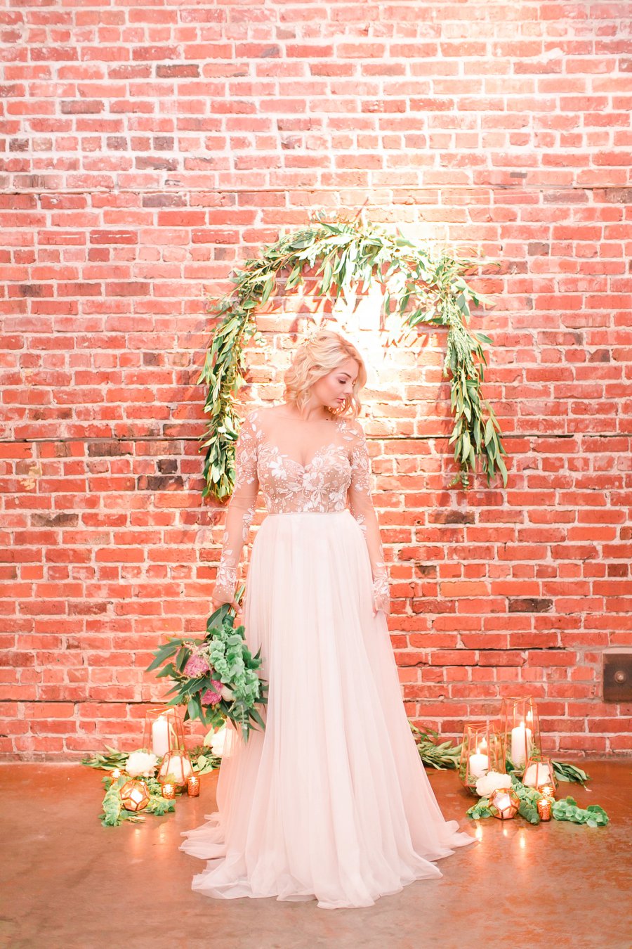 Copper, Blush & Green Modern Romantic Wedding Ideas via TheELD.com