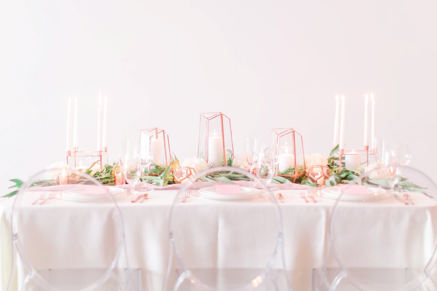 Copper, Blush & Green Modern Romantic Wedding Ideas via TheELD.com