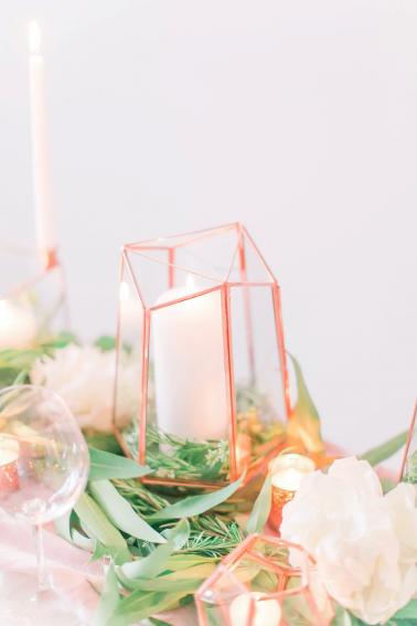 Copper, Blush & Green Modern Romantic Wedding Ideas via TheELD.com