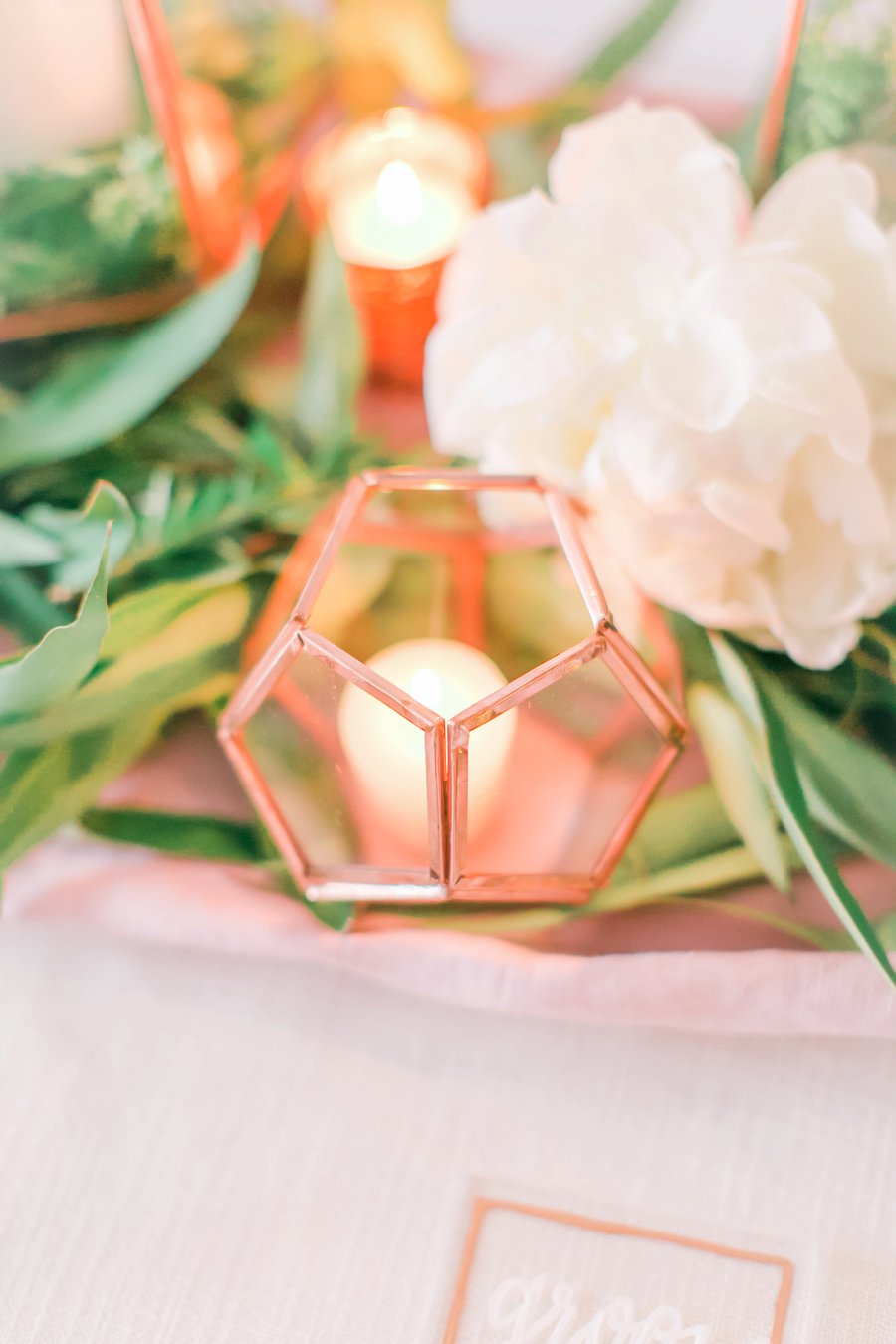 Copper, Blush & Green Modern Romantic Wedding Ideas via TheELD.com