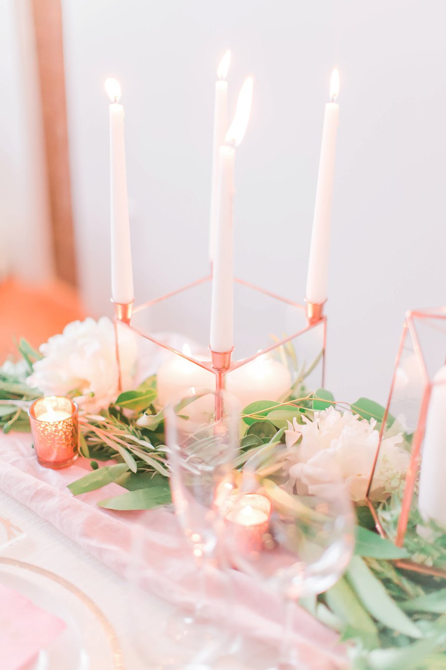 Copper, Blush & Green Modern Romantic Wedding Ideas via TheELD.com