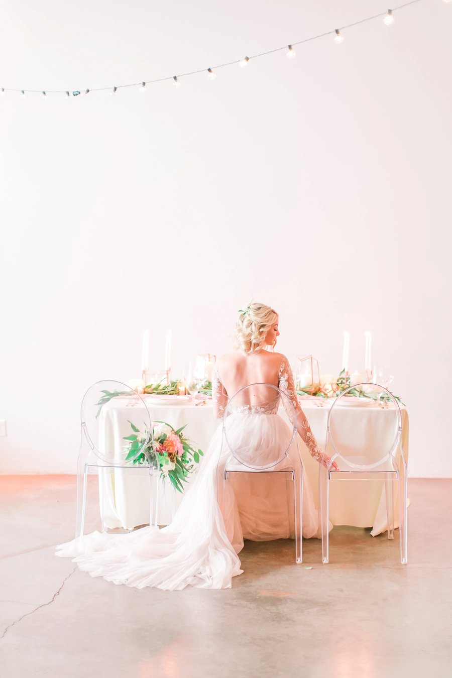 Copper, Blush & Green Modern Romantic Wedding Ideas via TheELD.com