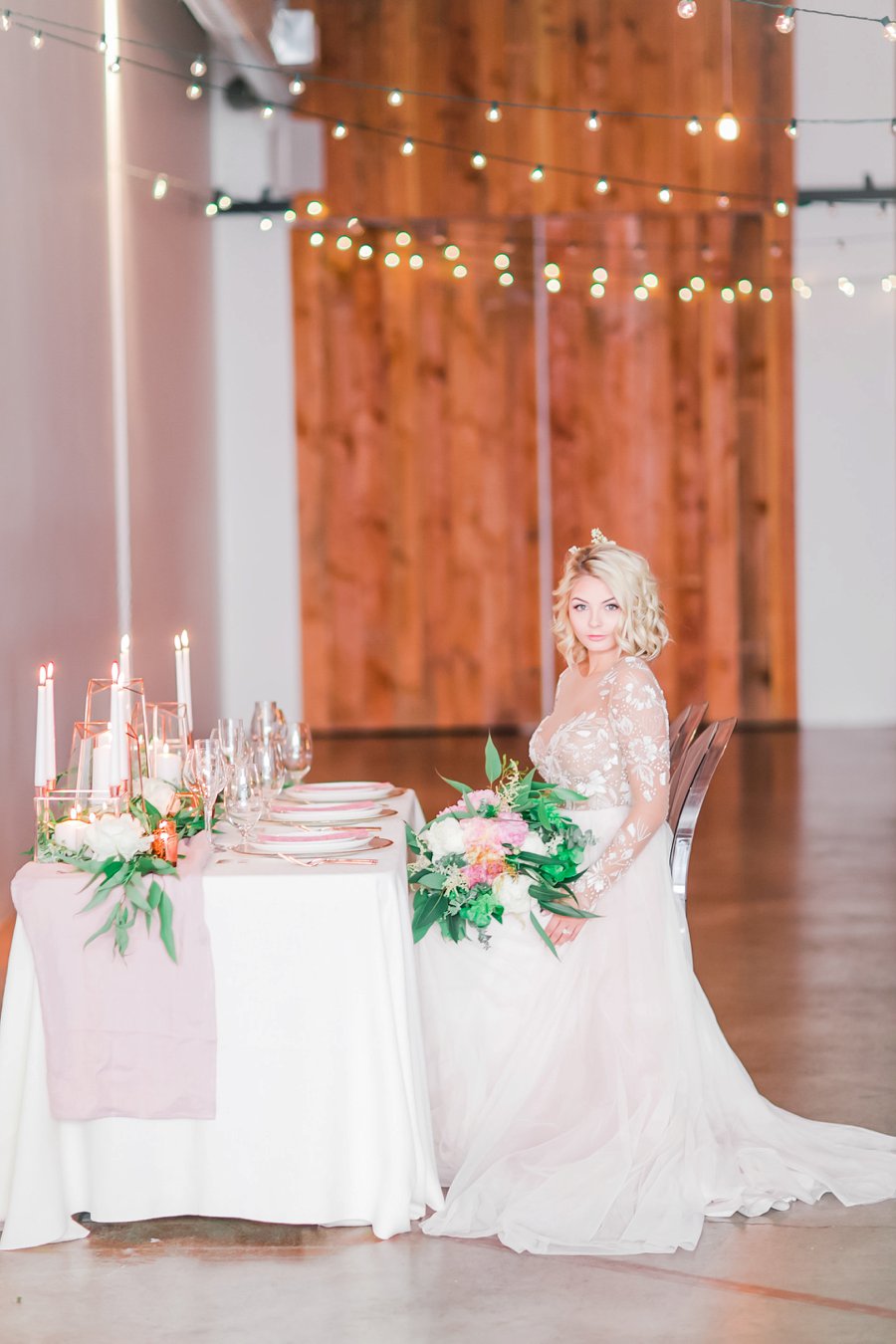 Copper, Blush & Green Modern Romantic Wedding Ideas via TheELD.com