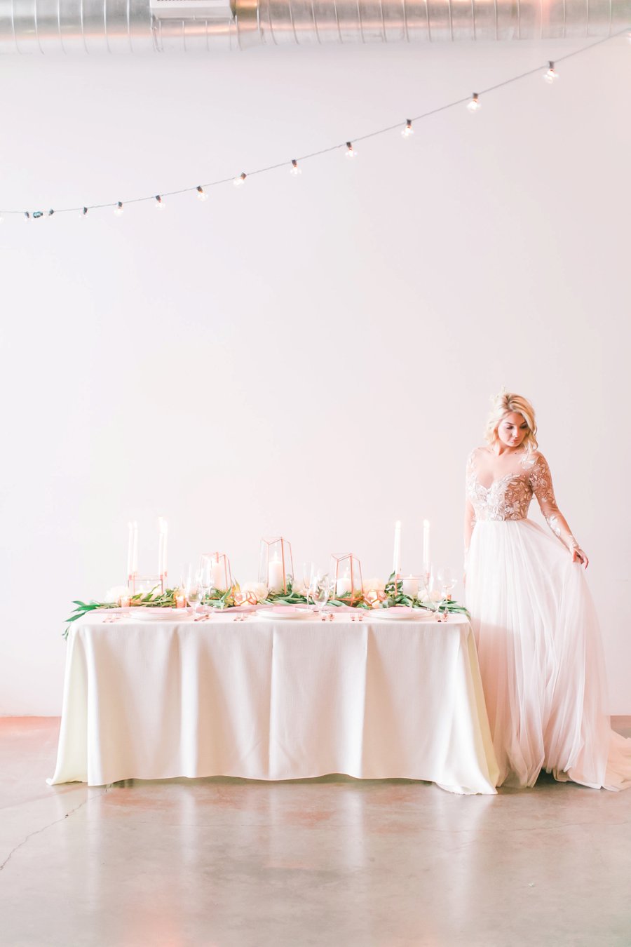 Copper, Blush & Green Modern Romantic Wedding Ideas via TheELD.com