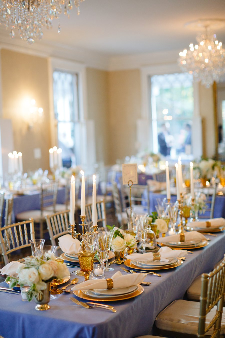 An Elegant Vintage inspired Blue & White Connecticut Wedding via TheELD.com