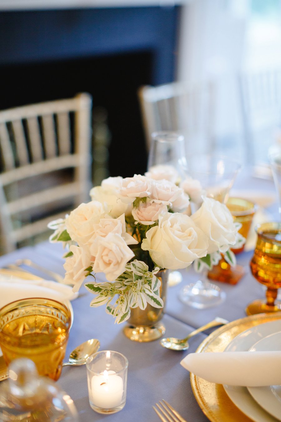 An Elegant Vintage inspired Blue & White Connecticut Wedding via TheELD.com