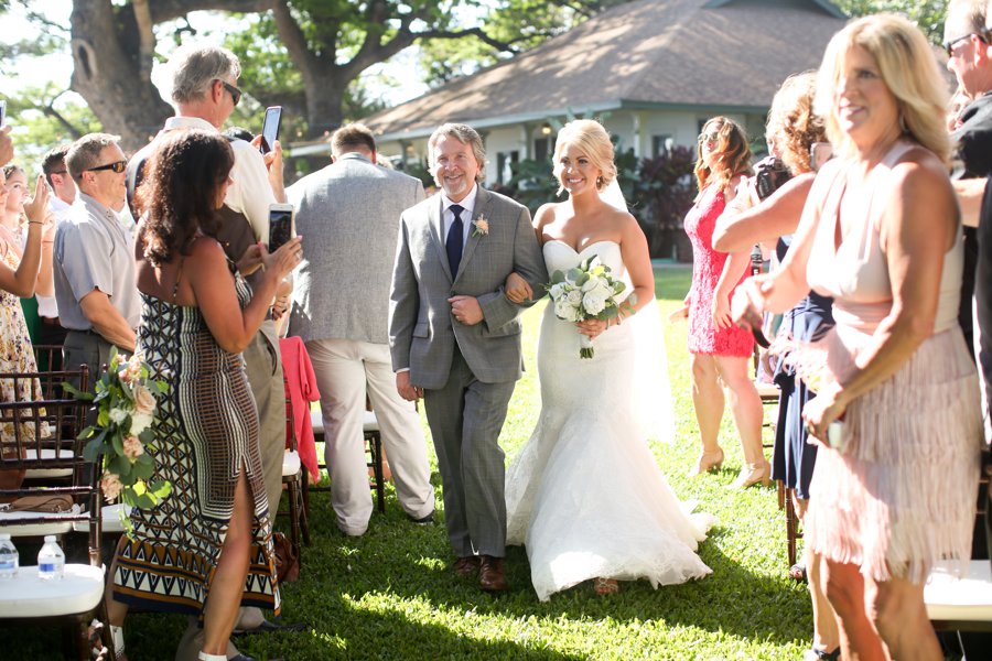 A Rustic Blush & White Intimate Maui Destination Wedding via TheELD.com