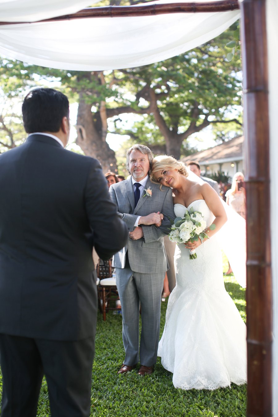 A Rustic Blush & White Intimate Maui Destination Wedding via TheELD.com