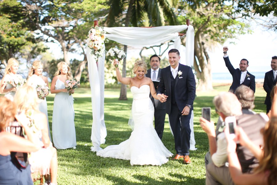 A Rustic Blush & White Intimate Maui Destination Wedding via TheELD.com