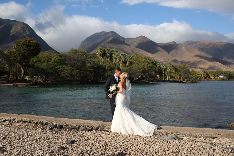 A Rustic Blush & White Intimate Maui Destination Wedding via TheELD.com