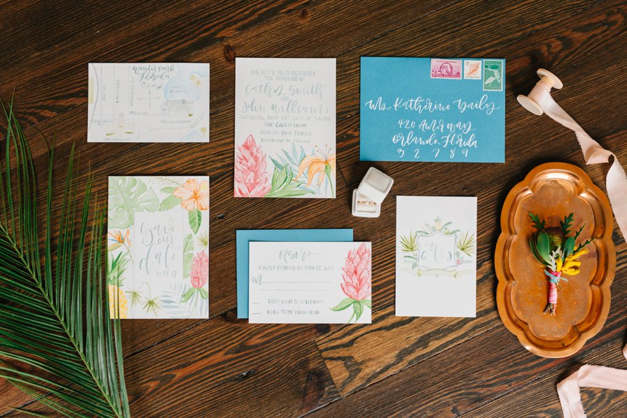 Colorful & Elegant Tropical Wedding Ideas via TheELD.com