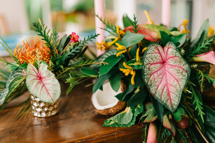 Colorful & Elegant Tropical Wedding Ideas via TheELD.com