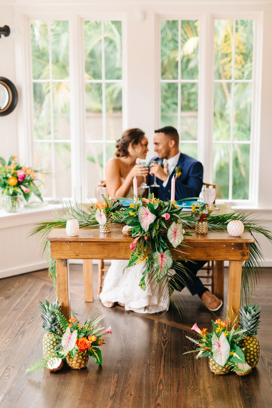 Colorful & Elegant Tropical Wedding Ideas via TheELD.com