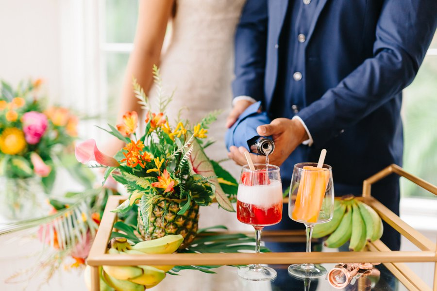 Colorful & Elegant Tropical Wedding Ideas via TheELD.com