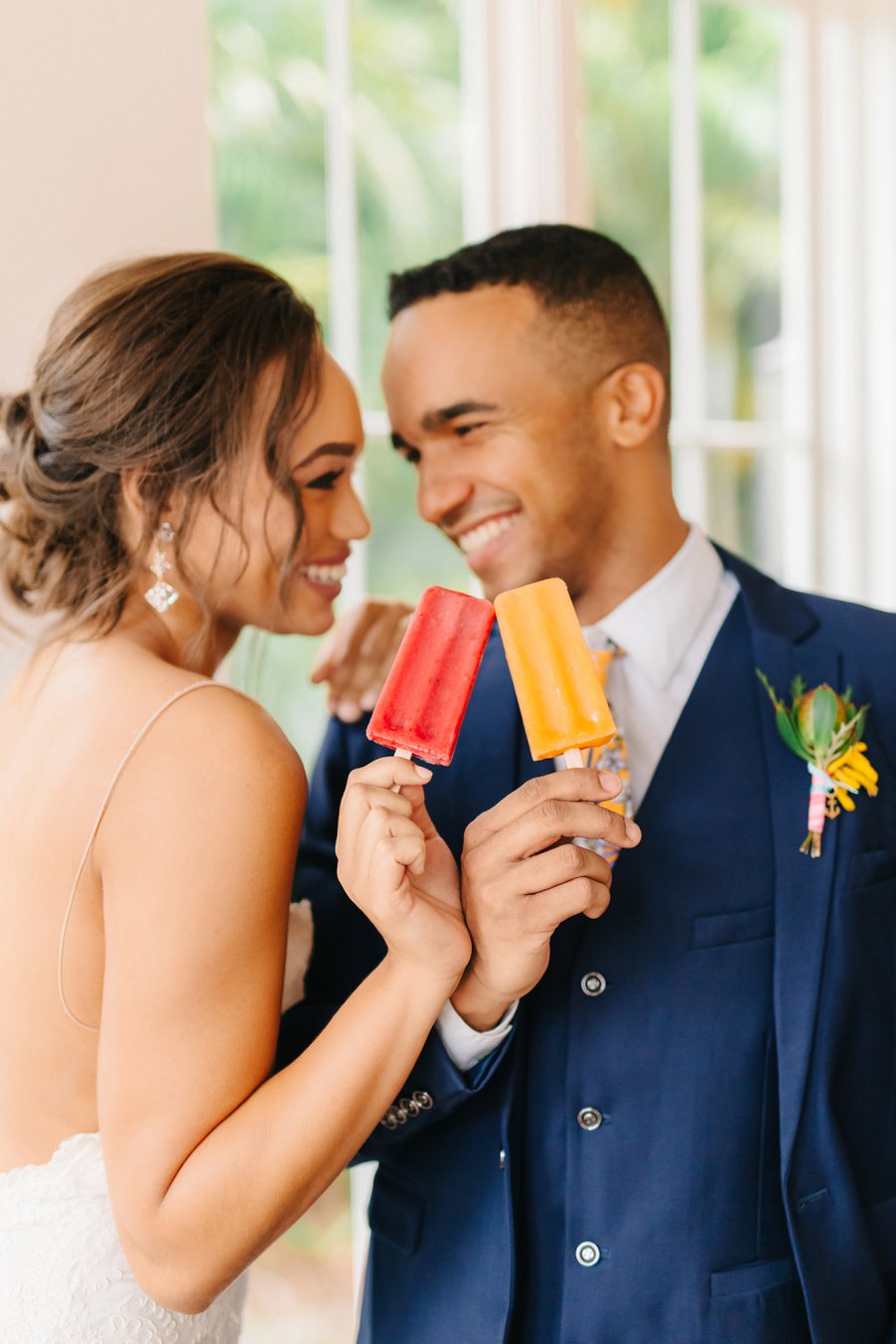 Colorful & Elegant Tropical Wedding Ideas via TheELD.com