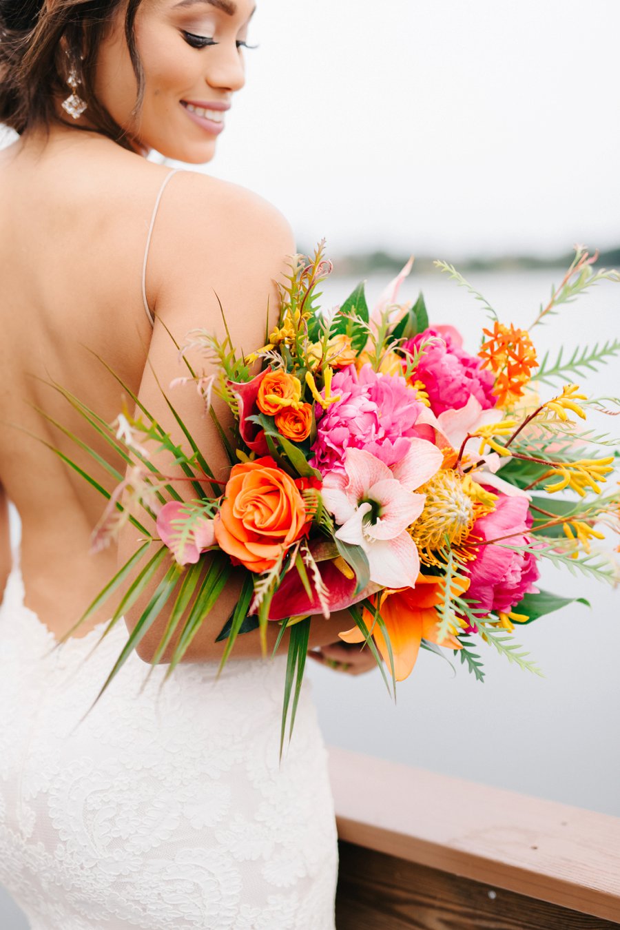 Colorful & Elegant Tropical Wedding Ideas via TheELD.com