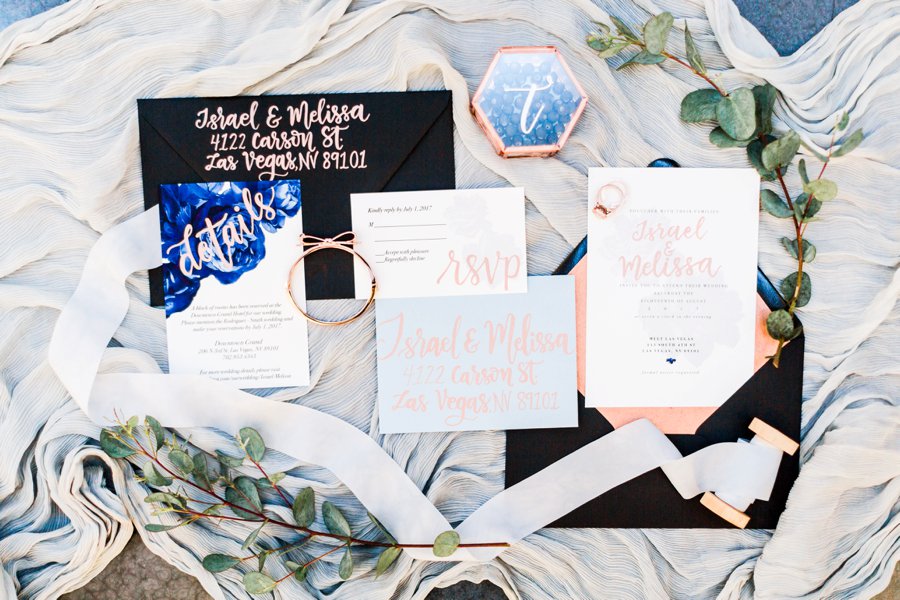 Blue, Black, & White Modern Elegant Wedding Ideas via TheELD.com