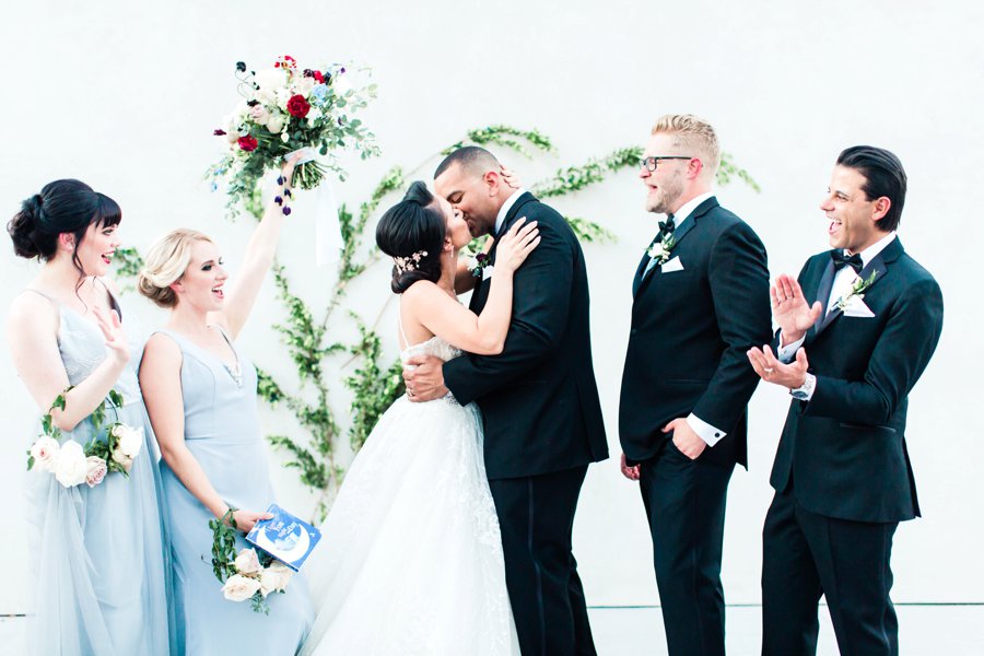 Blue, Black, & White Modern Elegant Wedding Ideas via TheELD.com