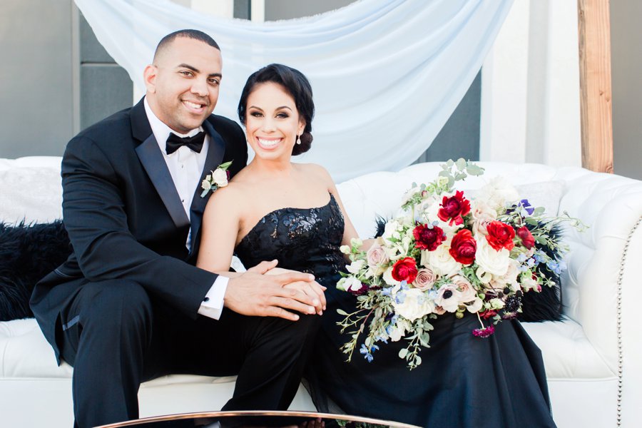 Blue, Black, & White Modern Elegant Wedding Ideas via TheELD.com