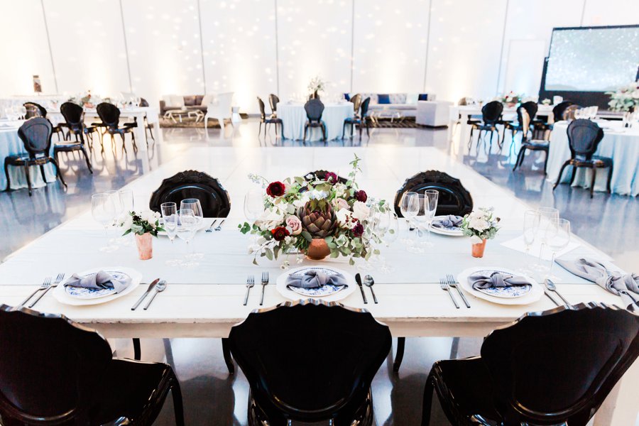 Blue, Black, & White Modern Elegant Wedding Ideas via TheELD.com