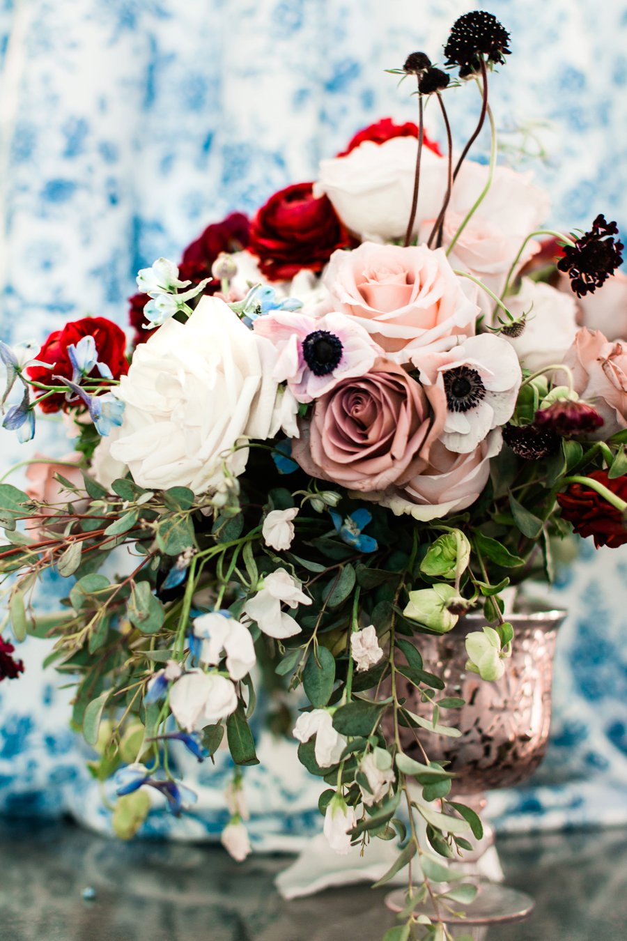 Blue, Black, & White Modern Elegant Wedding Ideas via TheELD.com