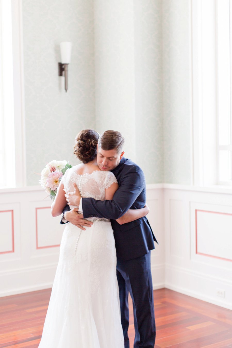 A Simple Elegance Blush & Navy Indiana Wedding via TheELD.com