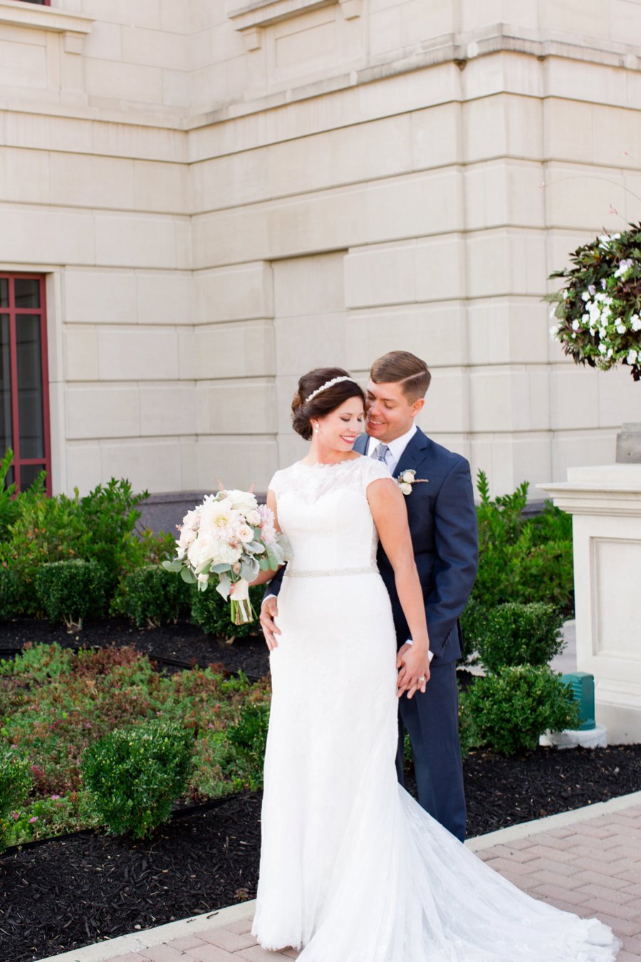 A Simple Elegance Blush & Navy Indiana Wedding via TheELD.com
