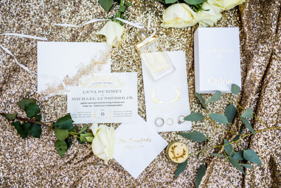 A Gold Rustic Glam Florida Wedding via TheELD.com