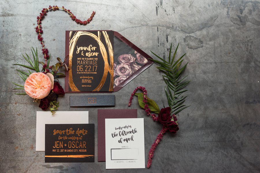 Moody Burgundy & Black Industrial Wedding Ideas via TheELD.com