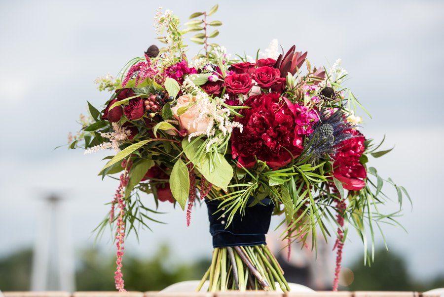 Moody Burgundy & Black Industrial Wedding Ideas via TheELD.com