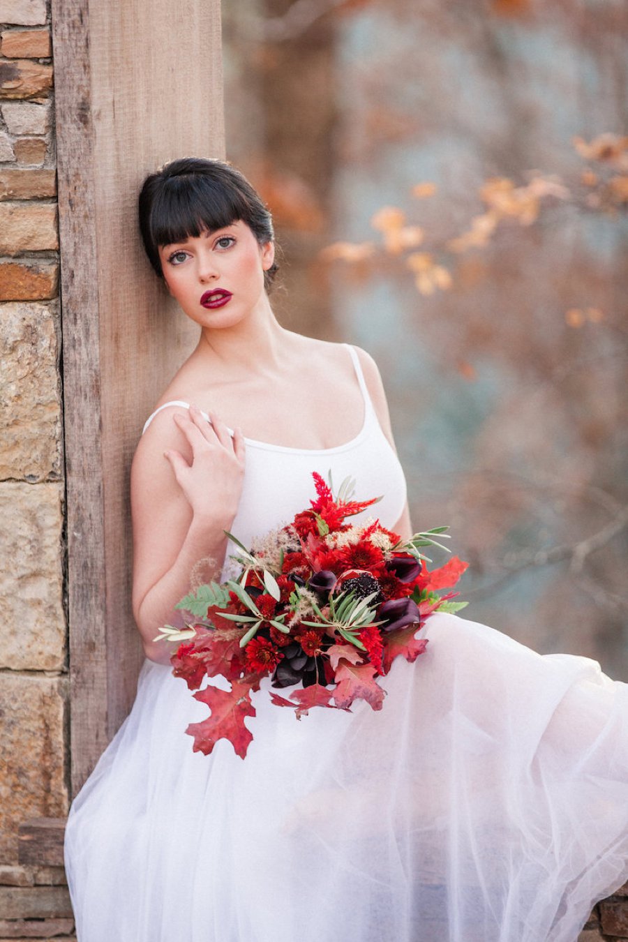 Red & Teal Whimsical Fall Wedding Ideas via TheELD.com