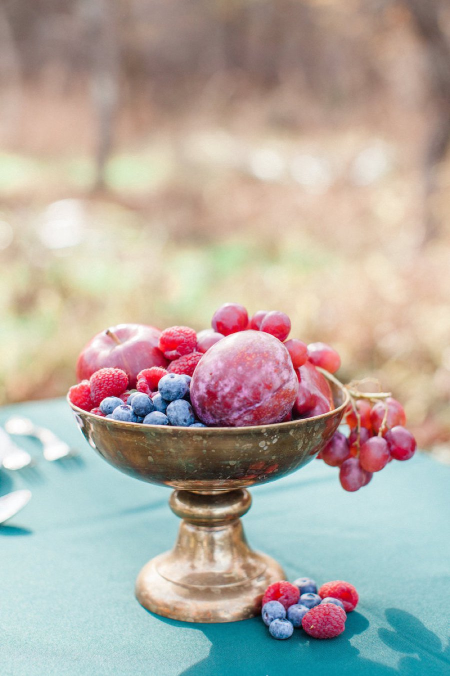 Red & Teal Whimsical Fall Wedding Ideas via TheELD.com