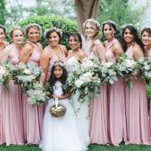 pink convertible bridesmaid dresses