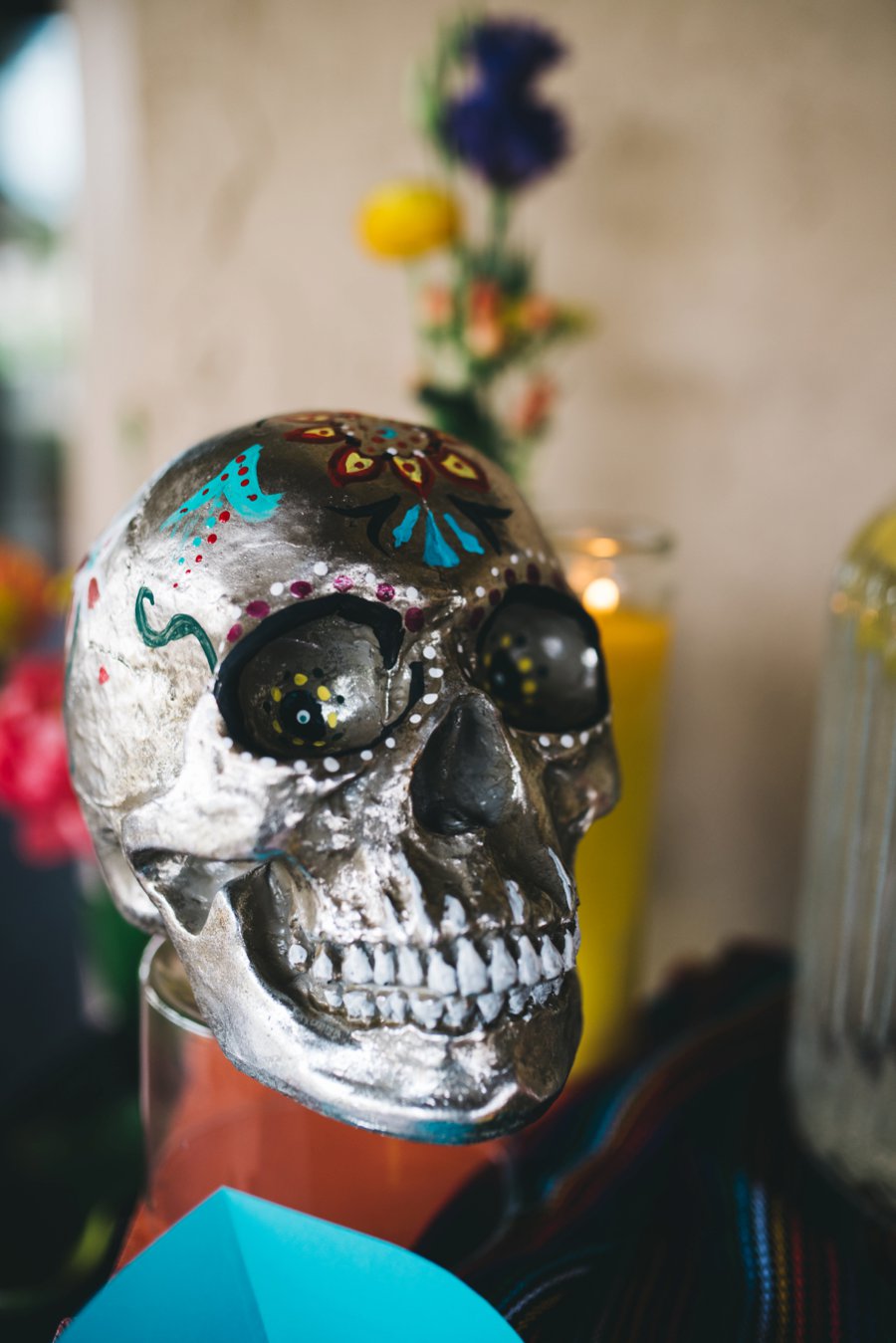 Colorful Cultural “Dia de Los Muertos” Wedding Ideas via TheELD.com