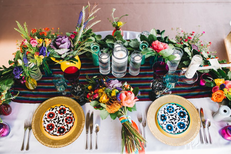 Colorful Cultural “Dia de Los Muertos” Wedding Ideas via TheELD.com