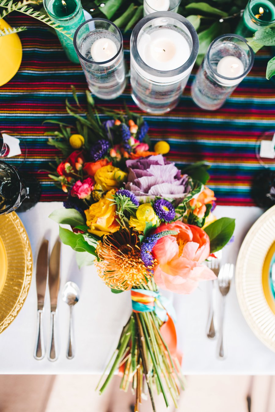 Colorful Cultural “Dia de Los Muertos” Wedding Ideas via TheELD.com