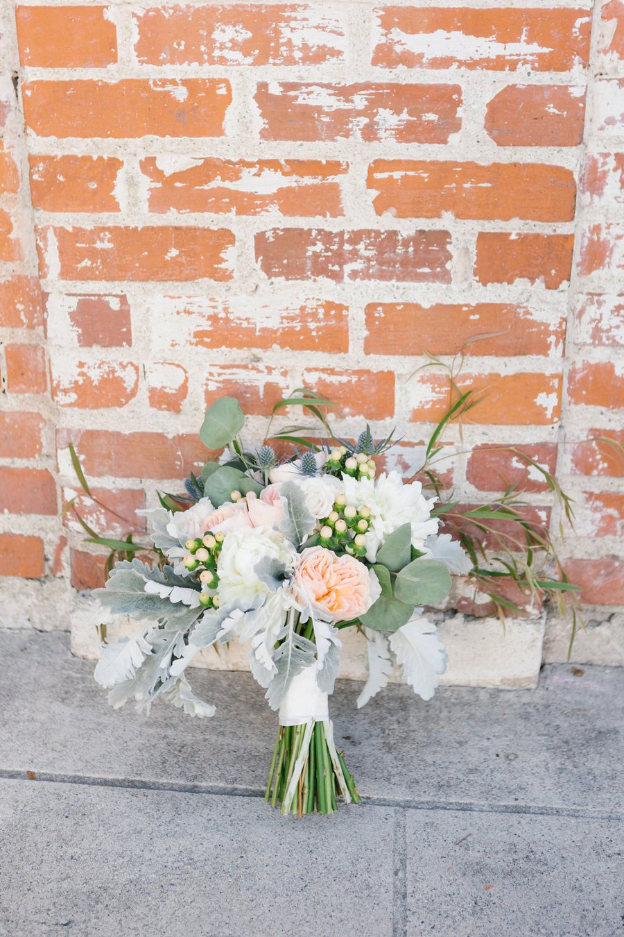 An Industrial Soft Blue & White Los Angeles Wedding via TheELD.com